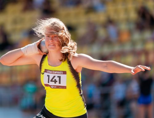 Agnesei Bērziņai Latvijas U16 rekords arī lodes grūšanā