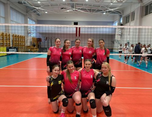 Pavasara brīvlaikā U15 volejbolistes neatlaidīgi cīnās Latvijas Jaunatnes čempionāta 3.posmā